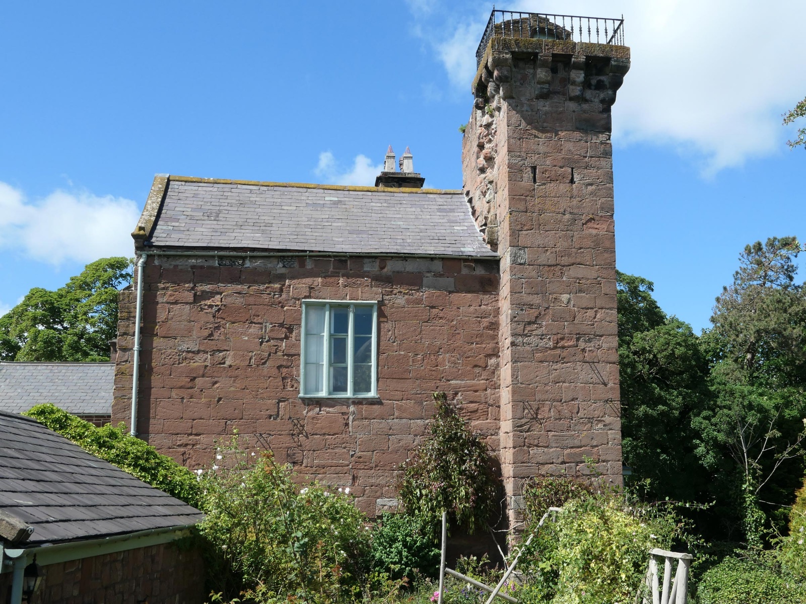The tower at Brimstage Hall.